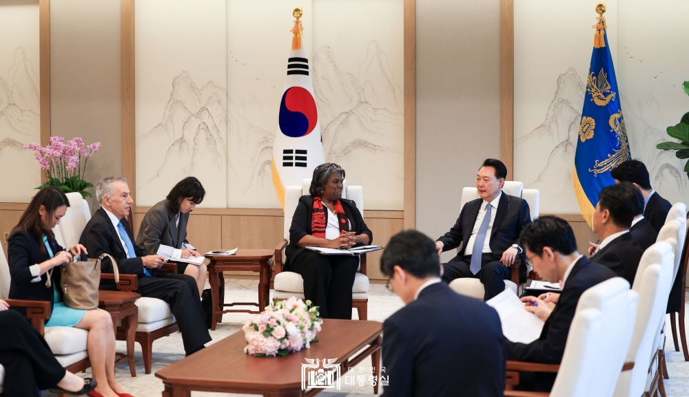 윤석열 대통령, 토마스-그린필드 주유엔 미국대사 접견